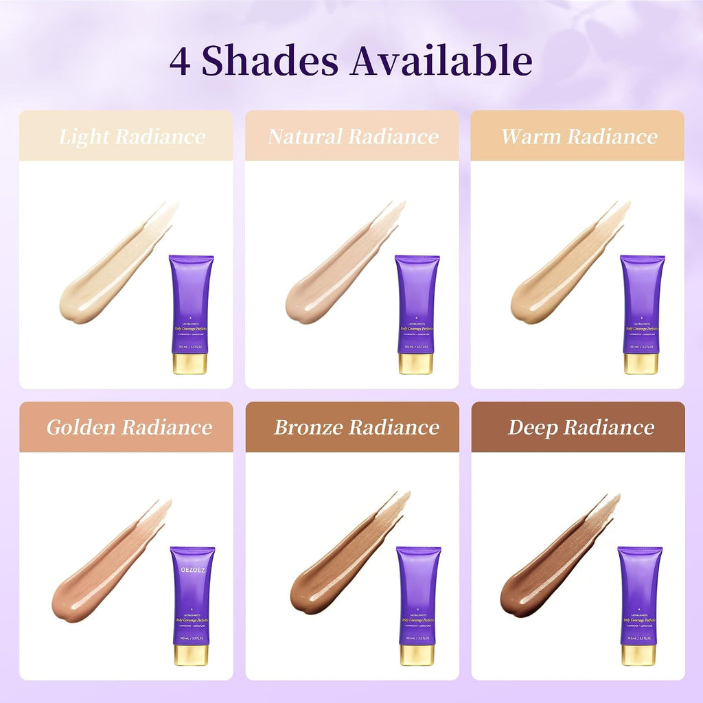 Tattoo Cover Up Makeup, Body Coverage Perfector Waterproof For Leg & Body Makeup, Bruise Scar Make Up Tattoo Concealer Skin Full Coverage With Long Lasting 3.5Oz, Bronze Radiance