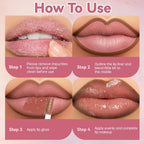 HOSAILY Lip Liner Gloss Lip Combo Set, 2 in 1 Lip Duo Natural Nude Brown Lip Liner Lipstick Glossy Nourishing Toffee Lip Gloss Kit, Smooth Quick Fuller Plumping Juicy Lip Makeup for Women06#Caramel