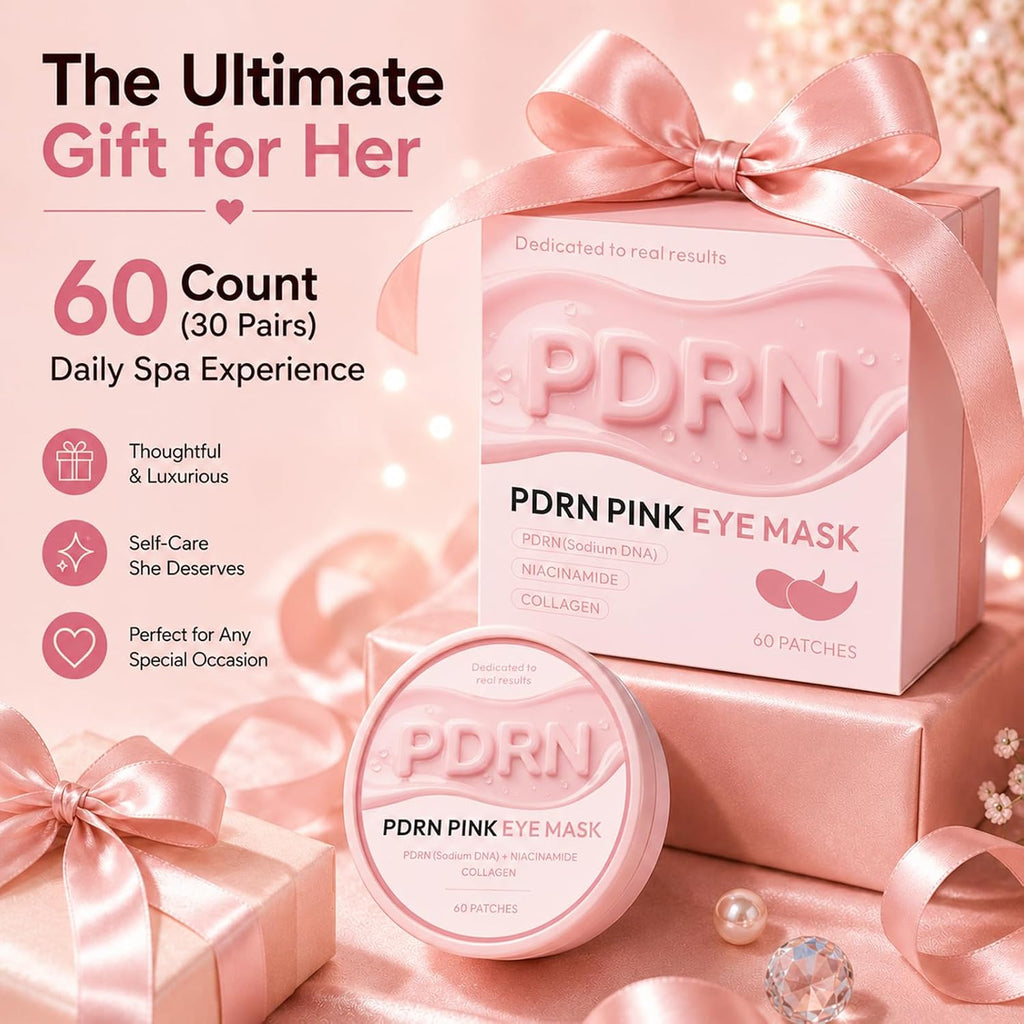 Pdrn Collagen Gel Under Eye Patches For Puffy Eyes And Dark Circles | 60 Count Hydrogel Eye Masks Korean Skincare With Niacinamide For Fine Lines & Smile Lines Under Eye Treatment For Women