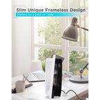 Black+Decker 9-Inch Frameless Box Fan, 3-Speed Settings, Bfb09W, White | Desk Fan With 3-Speed Settings, Quiet And Lightweight Portable For Home Office Or Garage, Self-Standing Frameless Design