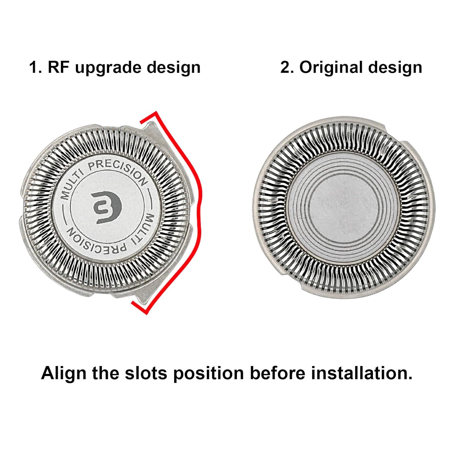 SH30 Replacement Heads for Philips Norelco Shaver Series 3000, 2000, 1000 and S1560, SH30 Blades for Philips Norelco 3900, 3600, 2400, 6 Pieces of Pack