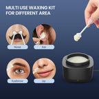 Nose Wax Kit Men, Nose Ear Hair Waxing Kit with 100g Wax, 40 Sticks, Nose Ear Hair Removal Kit, USB Fast Heat, Smart Constant Temp, Upgraded Size, Multi-Accessories, Black