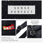 Angel Kiss Women'S Designer Handbag Large Double Zipper Multi Pocket Washed Leather Purse