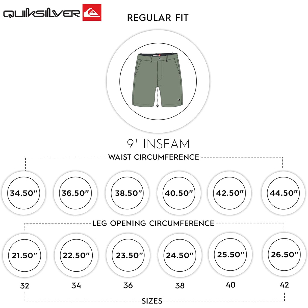 Quiksilver Men'S Regular Fit Fixed Waist Water Friendly Active Hybrid Shorts