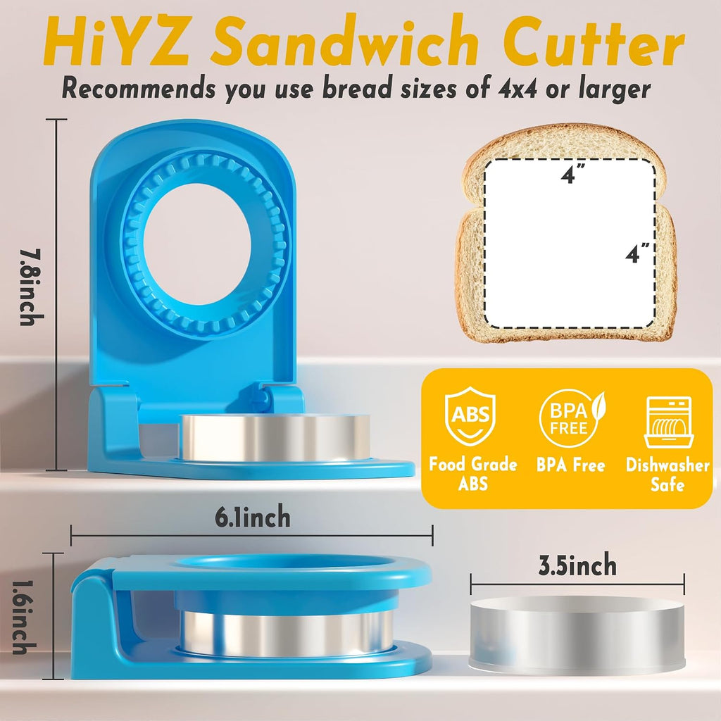 Sandwich Cutter And Sealer - Stainless Steel Decruster Sandwich Maker - Peanut Butter And Jelly Crustless Sandwich Bread Pancake Maker Cookie Cutter For Kids Children Boys Girls