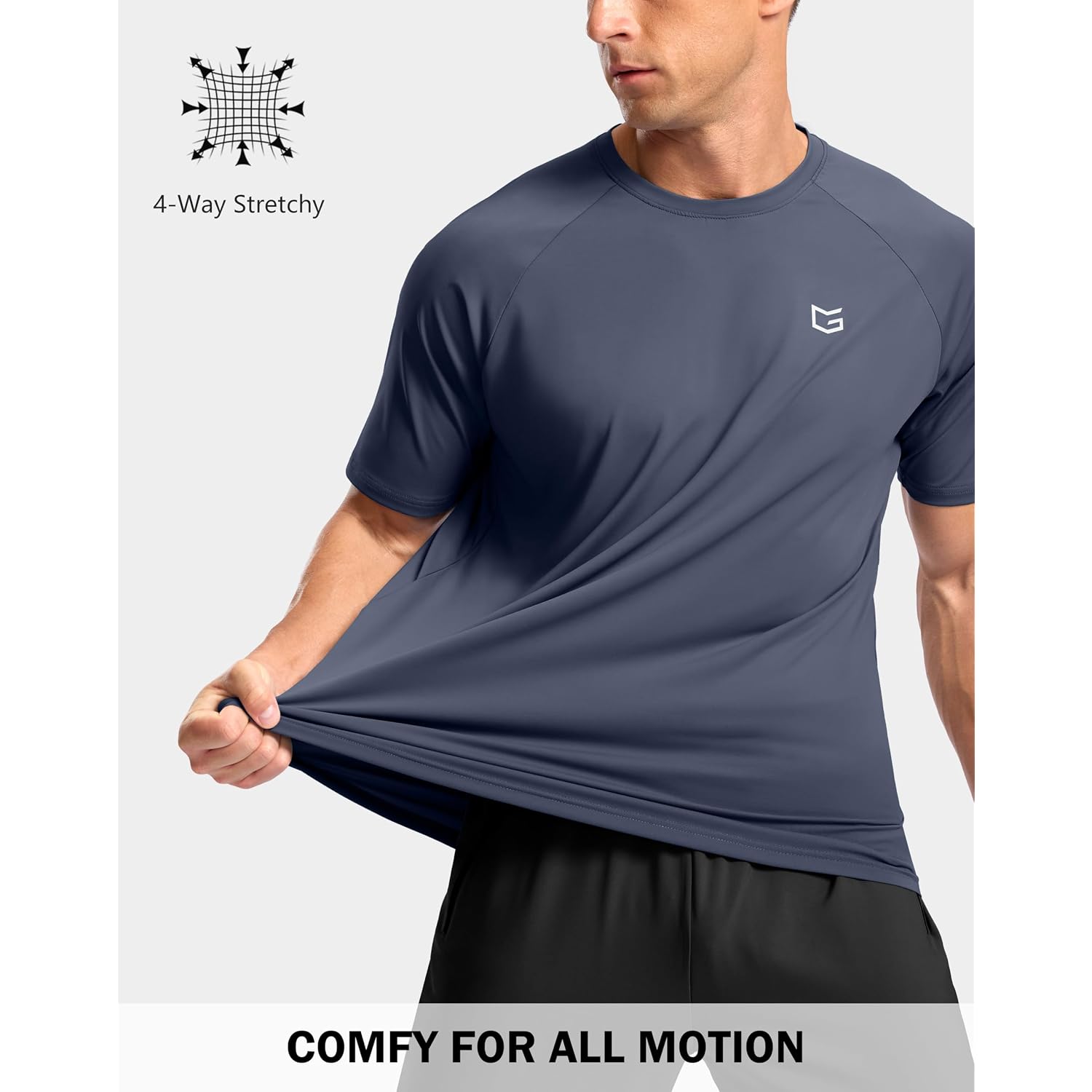 G Gradual Men'S Athletic Workout T-Shirts Moisture Wicking Cooling Running Shirts Short Sleeve Performance Tee For Gym Tennis