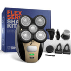 Freebird FlexSeries Head Shaver for Bald Men 5 Blade Electric Razor with ScalpSafe Anti Bump Technology Cordless Wet Dry Shaver Kit Nose Hair Trimmer IPX6