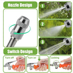 Sprayer Wand Replacement, 29 Inch All Metal Pump Spray Wand Replacement For Tank Sprayer With Stainless Steel Tubes, 1/4" 3/8" Brass Barbs Joint Parts For Weed Lawn Plants Careing Watering