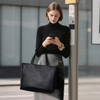 Befen Genuine Leather Work Laptop Tote Bag For Women Ladies Totes Shoulder Purses Satchel Handbag With 15" Compartment