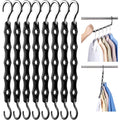 House Day 10 Pack Space Saving Hangers, Black, Premium Smart Hanger, Closet Organizers And Storage, Sturdy Cascading Hangers With 5 Holes For Heavy Clothes, College Dorm Room Essentials