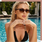 Polarized Sunglasses for Women Men Classic Retro Sun Glasses UV400 Protection Black, Gradient Brown, Champagne