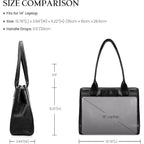 Genuine Leather Tote Bag For Women Small Tote Bag With Zipper Work Purse With Compartment Purses And Handbags For Travel
