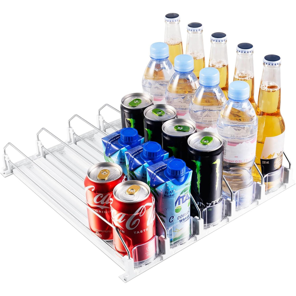 Drink Organizer For Fridge, Soda Can Dispenser For Refrigerator, Automatic Drink Dispenser For Fridge Holds Up To 25 Cans, 5 Row