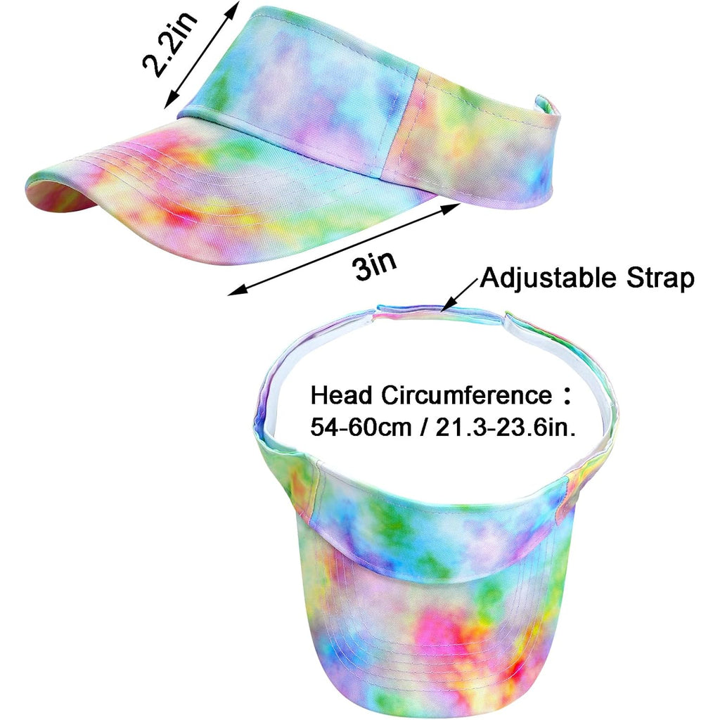 Rbenxia 2 Pieces of Adjustable Sport Visors Sun Visor Hats Cap Visors for Women and Men
