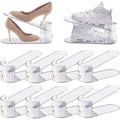 Clear 10 Pack Shoe Slot Organizer, Shoe Stacker Organizer Holders For A Pair Of Shoes, Adjustable Thickening Double Layer 50% Shoe Space Saver Rack Storage For Closet (Clear, 10 Pack)