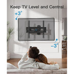 Pipishell Full Motion Tv Wall Mount For 26-65 Inch Flat Curved Tvs, Heavy Duty Single Articulating Arms, Corner Tv Mount Up To Vesa 400X400Mm And 77Lbs, Support Swivel, Tilt, Level Adjustment