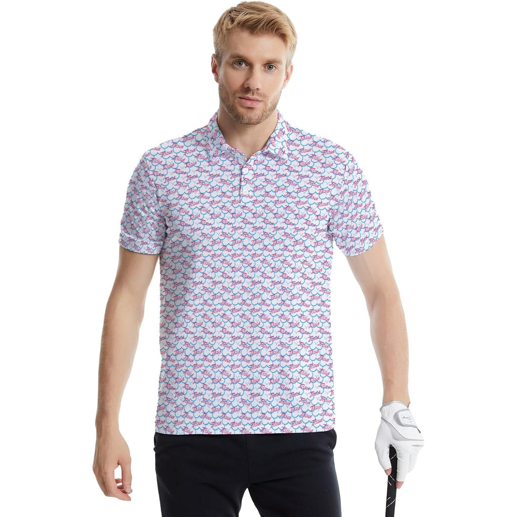 Mens Golf Shirts Golf Polo Shirts For Men Short Sleeve Polo Shirts Golf Gifts