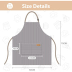 VALOME 2 Pack Kitchen Aprons, Apron for Cooking with 2 Pockets, Unisex Adjustable Neck Strap Chef Aprons for Men Women
