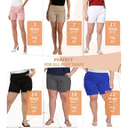 Hybrid & Company Womens Relaxed Comfy Breathable Stretch Walking Shorts with Pockets