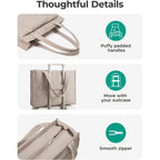 BAGSMART Tote Bag for Women, 2Pc Puffer Tote Bag with Zipper, Quilted Work Tote Teacher Bag Shoulder Handbag | Beach Tote, Diaper Bag Tote, for Travel, Gym, Lightweight, Fit 15.6" Laptop, 21L Medium Tote