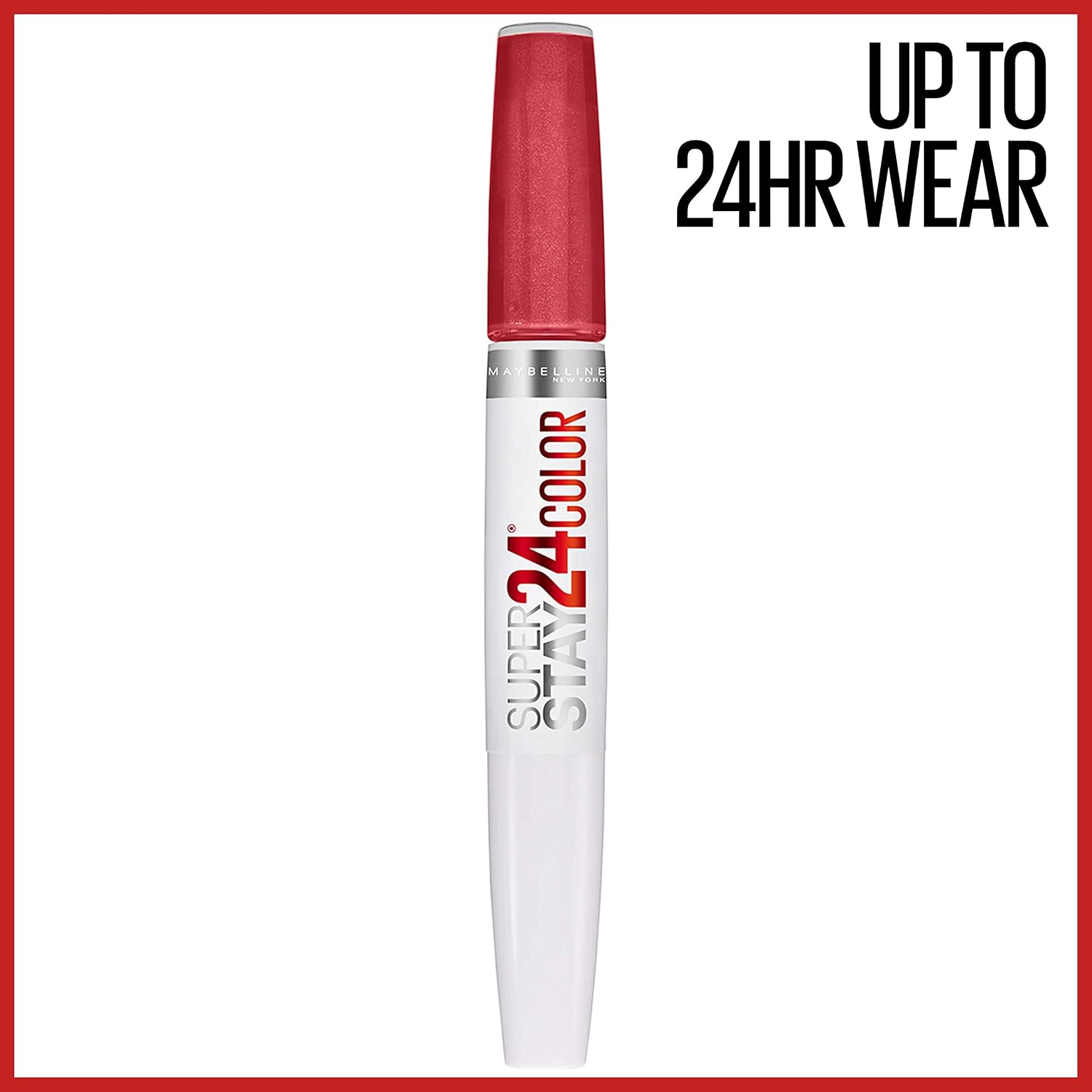 Maybelline Super Stay 24, 2-Step Liquid Lipstick Makeup, Long Lasting Highly Pigmented Color With Moisturizing Balm, Continuous Coral, Coral Pink, 1 Count