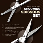 Utopia Care Eyebrow Scissors, Professional Stainless Steel Small Shears for Men and Women, Nose Hair Scissors for Grooming Mustache, Beard, Eyelashes, Ear Hair Trimming, Silver