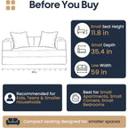 Comax Futon Sofa Bed, Convertible Sofa Bed, Folding Boneless Couches