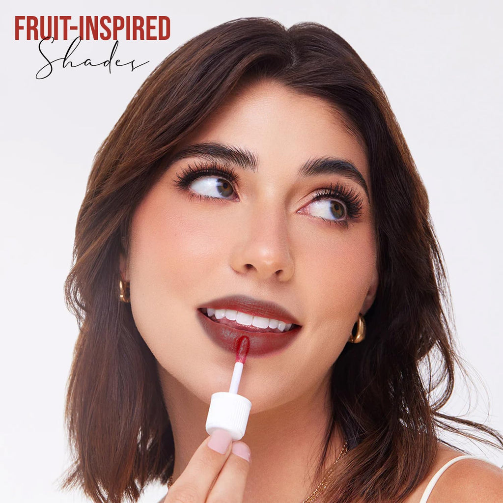 Profusion Cosmetics Lip Glaze Tinted Lip Gloss - Hydrating Lip Stain with Vitamins A & E, Buildable Color, Long Wearing Glossy Finish with Non-Sticky Formula, 7 Stunning Shades (Blackberry Glaze)
