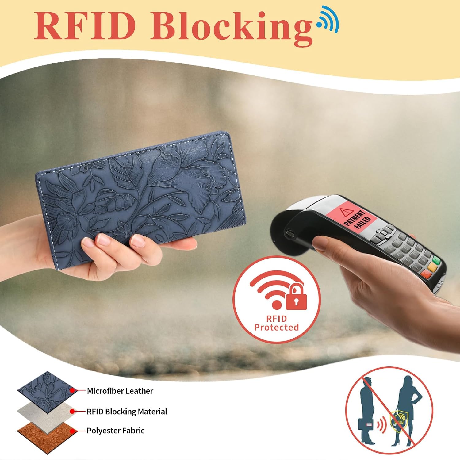 Ultra Slim Thin Wallet For Women Bifold Leather Rfid Blocking Designer Credit Card Holder