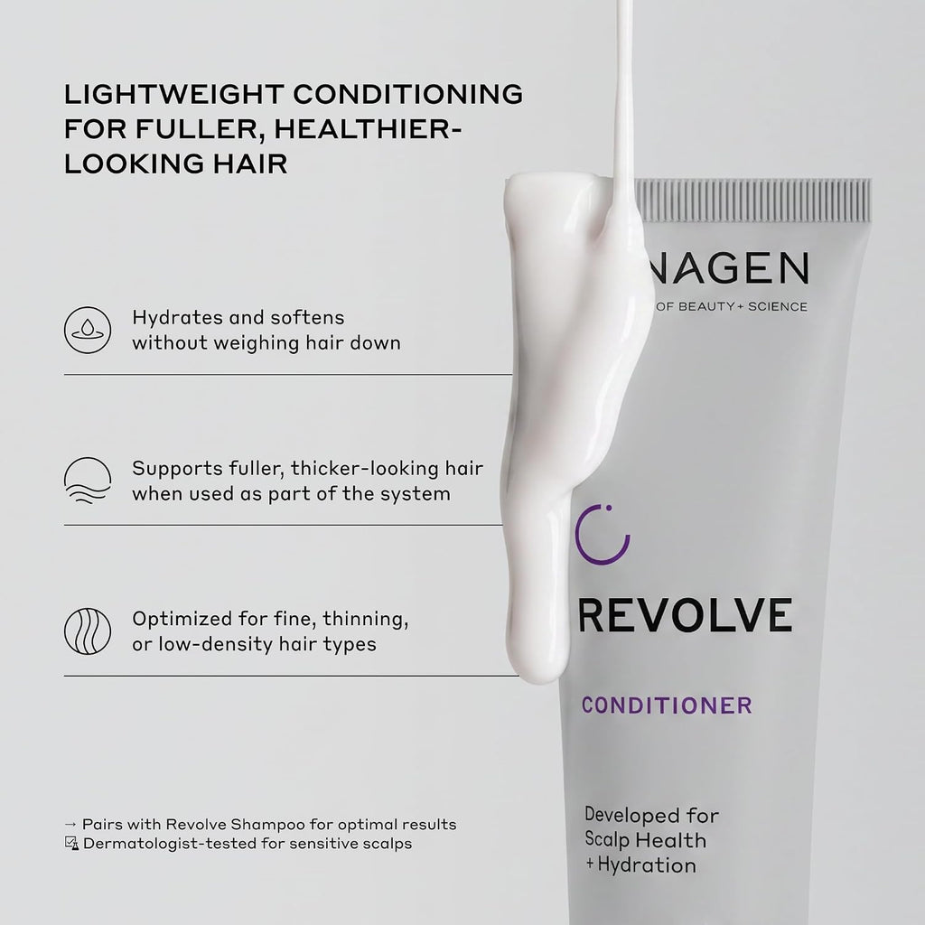 Zenagen Revolve Women'S Travel Kit | Shampoo + Conditioner For Fine & Visibly Thin Hair, Promotes Thicker Fuller Hair, Plant-Based Formula, Color-Safe, Vegan