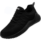 Tinefiy Steel Toe Shoes For Women Lightweight Comfortable Slip Resistant Safety Work Sneakers Cushion Puncture Proof Shoes Indestructible Shoe