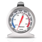 Stainless Steel Oven Thermometer 50-300°C/100-600°F, Analog Instant Read, Battery-Free Kitchen Cooking Thermometer, Hook & Stand Design Food Thermometer For Oven, Grill, Smoker, Fryer