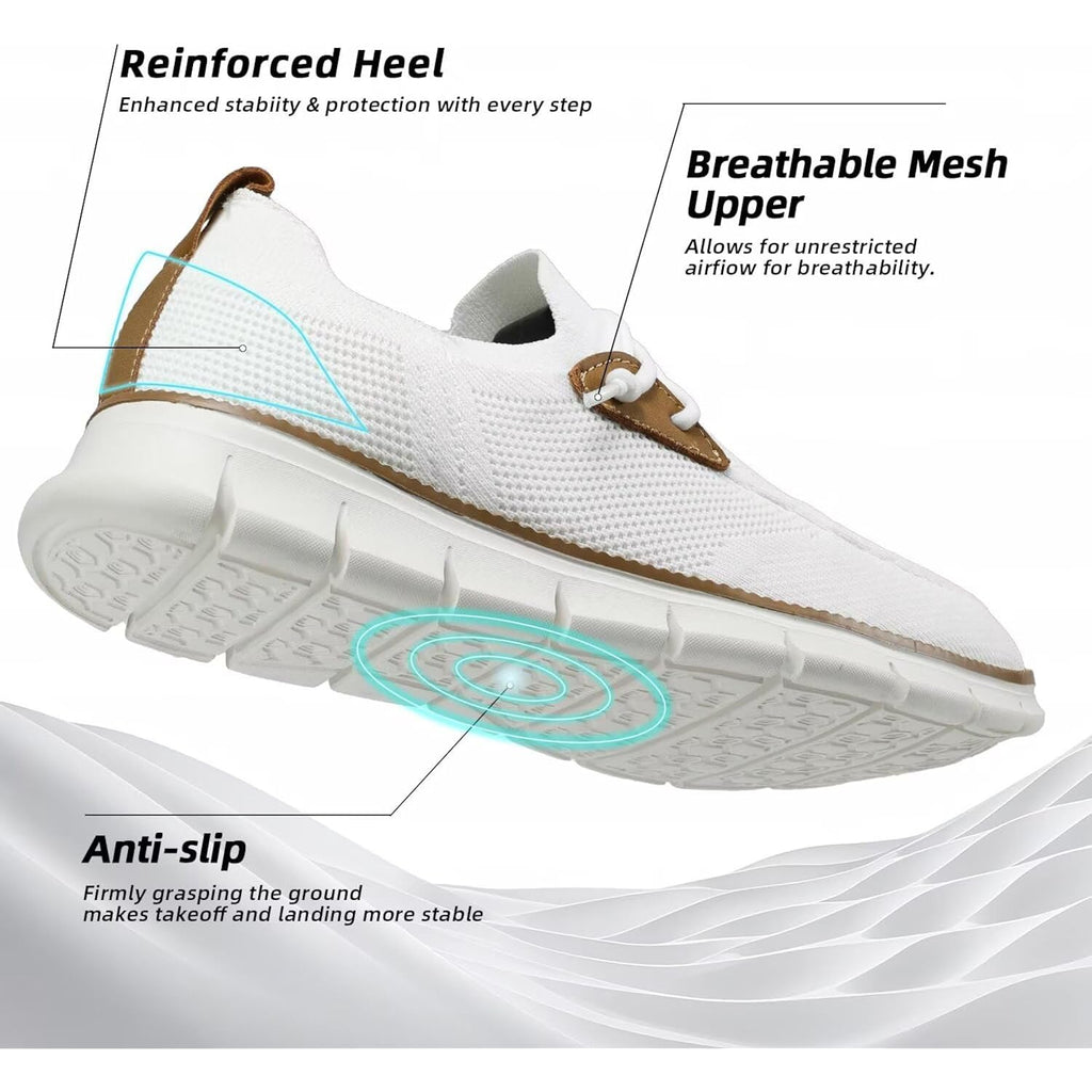 Mens Casual Loafers Shoes Slip On Fashion Walking Dress Sneakers Business Oxfords Work Lightweight Soft Sole Zapatos