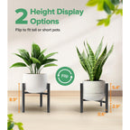 Plant Stand Indoor Adjustable, Metal Modern Indoor Plant Stand, Heavy Duty Plant Stands Outdoor Corner, Stable Plant Holder, Fits 8 To 12 Inches Pots, Black, 1 Pack, Pot & Plant Not Included