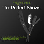 The Cut Factory® Straight Razor for Men Professional Barber Straight Edge Razor for Comfortable Smooth Shave. Gift Box Leather Pouch 20 Single Edge Blades. Our Blades Never Fall