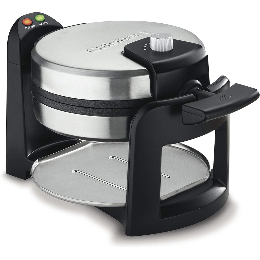 Cuisinart Round Flip Belgian Waffle Maker, 1" Thick Belgian-Style Waffle, Waf-F30Nas