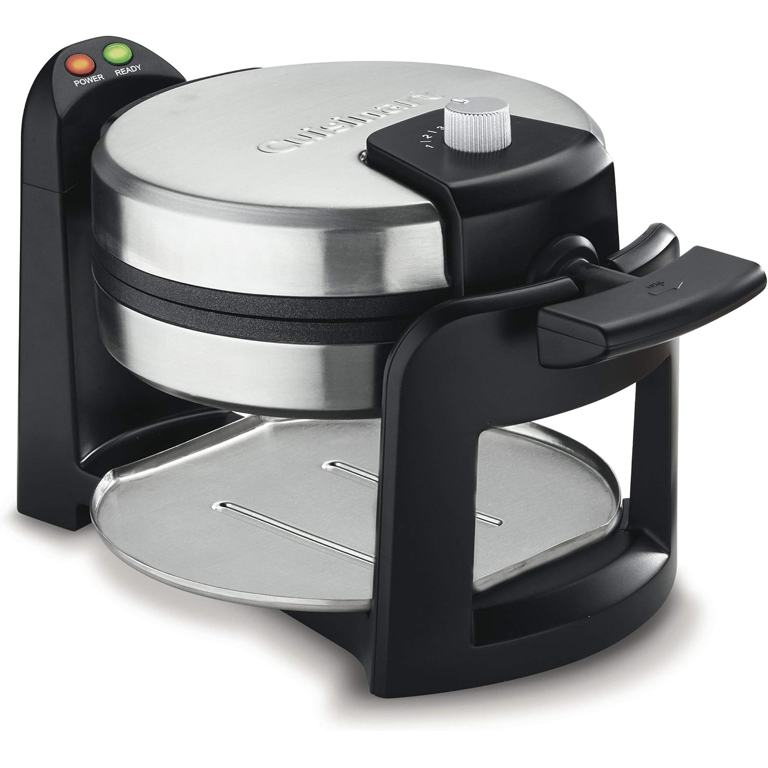 Cuisinart Round Flip Belgian Waffle Maker, 1" Thick Belgian-Style Waffle, Waf-F30Nas
