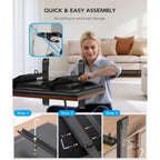 Table Top Tv Stand With Height Adjustable Tv Legs Replacement For Most 37-86 Inch Flat Curved Tvs,Steel Tv Base Feet Holds Up To 150 Lbs With Cable Management, Max Vesa 800X600Mm Black