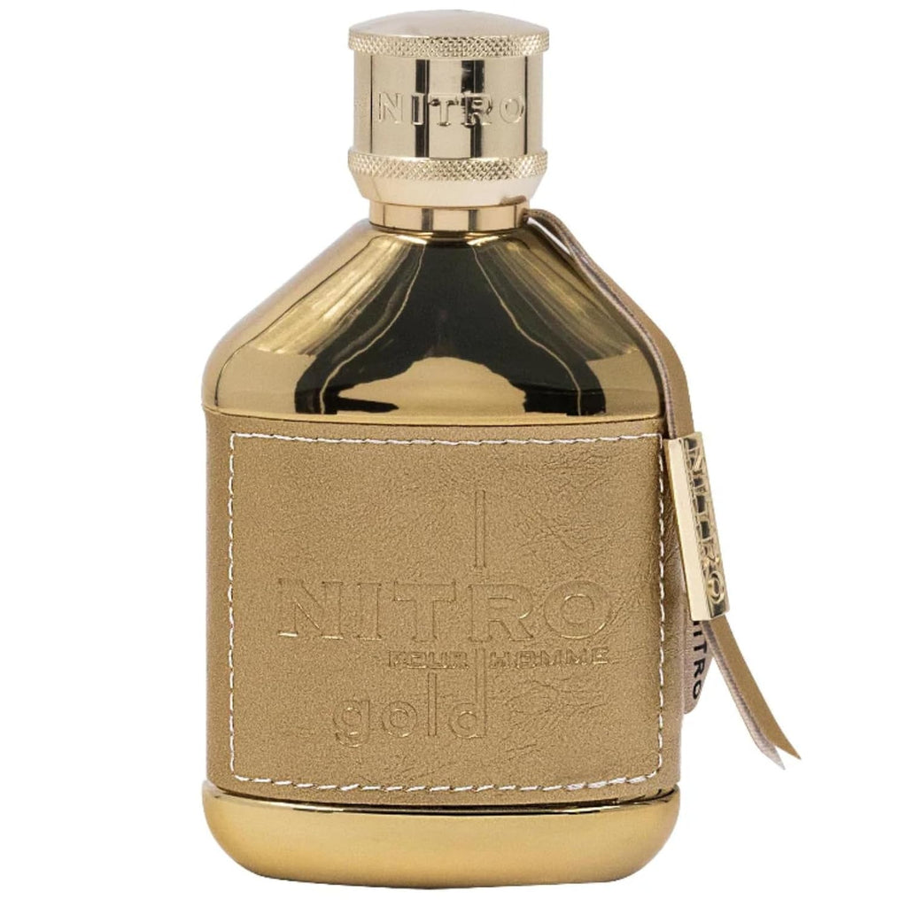 Dumont Nitro Gold Extrait De Parfum 3.4 Fl. Oz | Long Lasting Unisex Perfume | Citrus Woody Amber Fragrance | Premium Luxury Scent For Men
