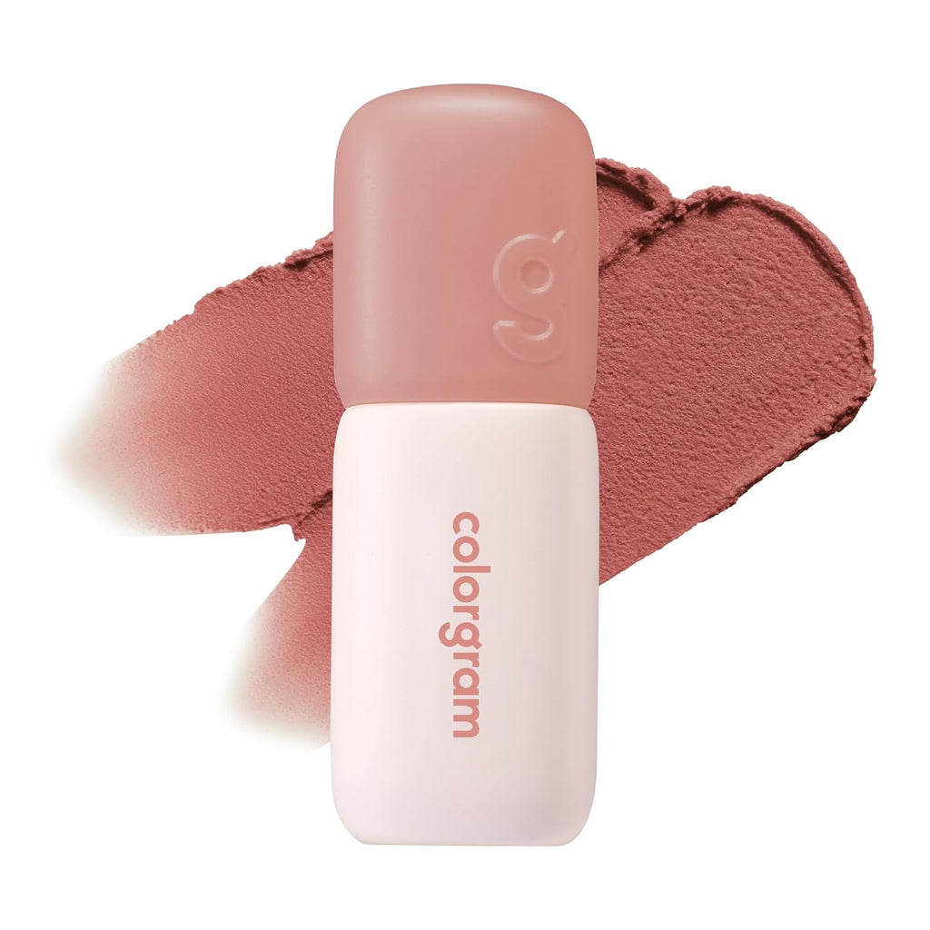 Colorgram Nude Blur Tint 03 Lovely Fig | K-Beauty Makeup, Soft-Focus Matte Lip Stain, 2-In-1 Lip & Cheek