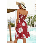 Chicgal Summer Dresses For Women Beach Cover Ups Strapless Boho Floral Print Sundress 2026