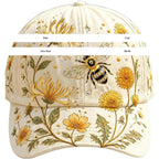Garden Morning Cap For Women 2026 Limited Edition, Adjustable Baseball Cap With Honeybee Wildflower Botanical