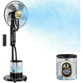 Upgraded Misting Fan With 4L Large Water Tank | 1.06 Gallon Fine Mist Fan, 5 Speeds 3 Modes Misting Standing Fan With Remote, Floor Fan For Home, Bedroom, Patio