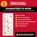 Catchmaster Cricket Xl Giant Glue Boards 6-Pk, Adhesive Bug Catcher Cricket Traps Indoor, Sticky Trap For Inside Your Home, Bulk Insect Killer, Insect Traps For House & Garage, Pest Control For Home