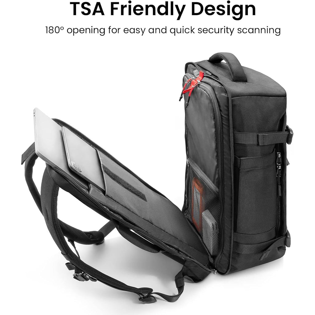 Tomtoc 28/40L Travel Backpack, Tsa Carry On/Personal Item Bag Flight Approved, Water-Resistant Carry On Luggage, Pfas Free