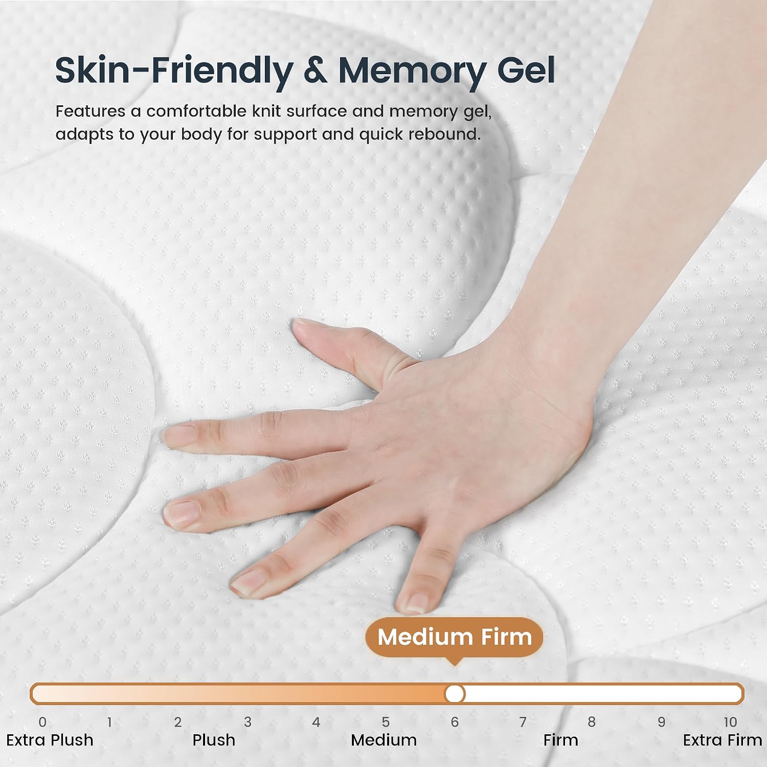 Luxury Full Size Mattress 8 Inch, Hotel Level Hybrid Mattress Full Size Bed In A Box, Gel Memory Foam & 7-Zone Ergonomics Targeted Support, Certipur-Us, Teens, Singles, Guest Rooms, 365-Trials