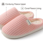 Slippers For Women, Warm Memory Foam Comfy House Slippers With Anti-Skid Rubber Sole For Indoor And Outdoor