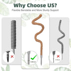 3 Pack Moss Pole, 50 Inch Monstera Plant Support, Tall Moss Poles For Climbing Plants Indoor Diy, Coco Coir Plant Pole Moss Plant Stick Support Stake Kit For Potted Plants, Pothos, Philodendron