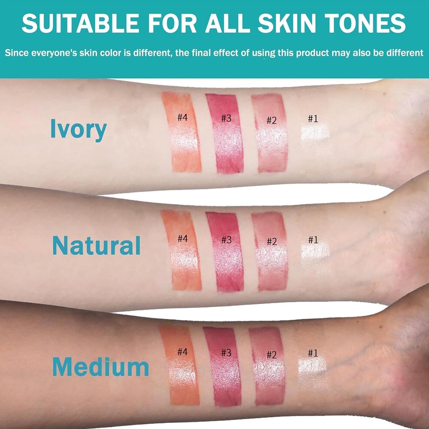 4 Pcs Lip Tint Hydrating, Moisturizing Tinted Lip Balm, Long-Lasting Waterproof Lip Gloss Lipstick Set, Natural Lip Moisturizer With Vitamin E, Non-Stick Cup Lip Tint Stain (01#)