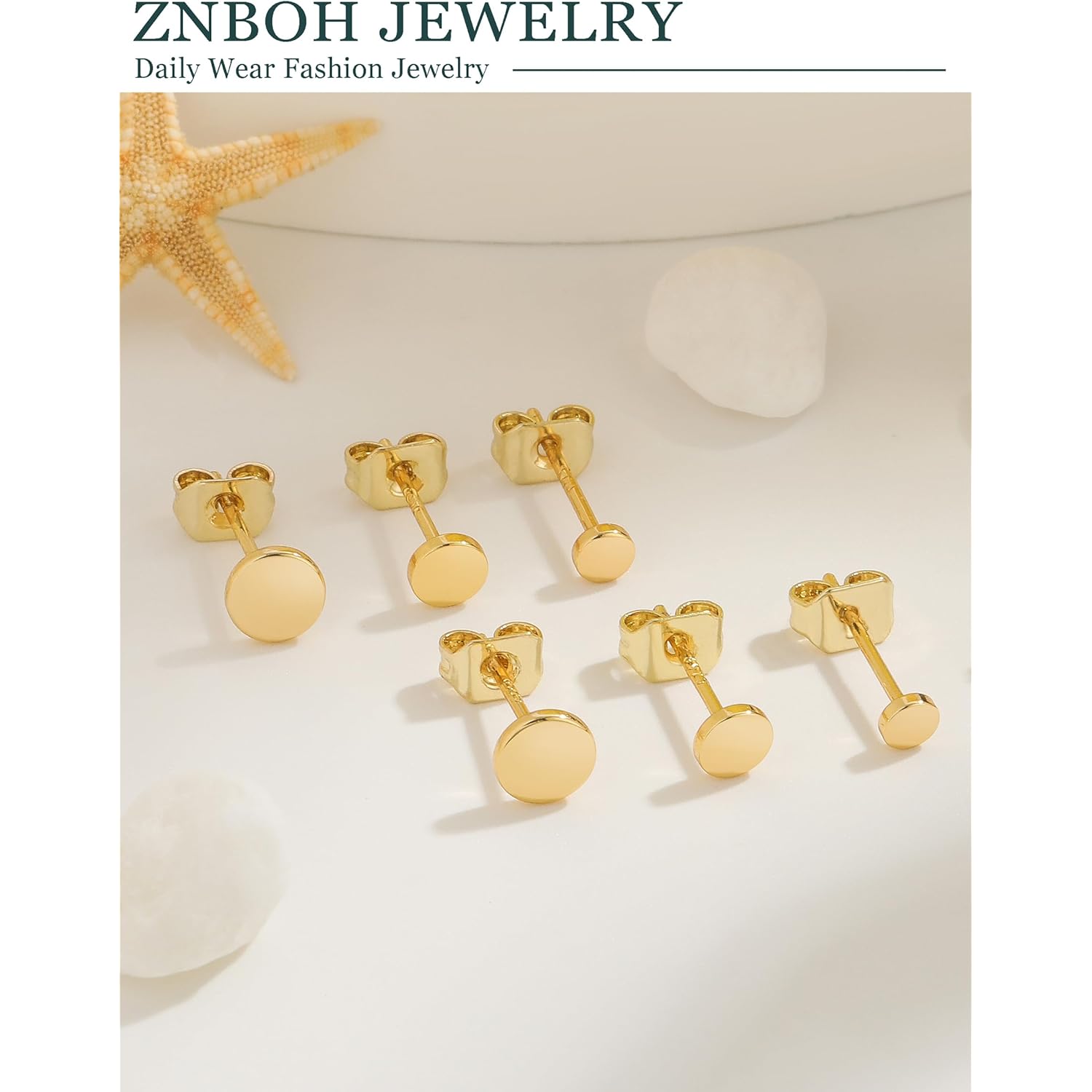 3 Pairs 14k Gold Stud Earrings for Women Hypoallergenic 925 Sterling Silver Post Dainty Silver Cartilage Tragus Earrings Stacks Set Trendy Small Diamond Heart Multiple Piercing Jewelry for Men